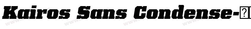Kairos Sans Condense字体转换 Kairos Sans Condense字体转换